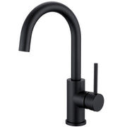 Bar Sink Faucets Single Hole, Matte Black Mini Kitchen Sink Faucets, Single Handle Lead-Free Modern Sink Mixer Tap