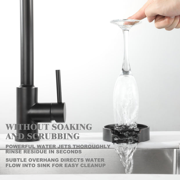 Oil Rubbed Bronze Glass Rinser for Kitchen Sink, Baby Bottle Washer Sink Accessories, Bar Cup Sprayer