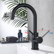 Bar Sink Faucets Single Hole, Matte Black Mini Kitchen Sink Faucets, Single Handle Lead-Free Modern Sink Mixer Tap