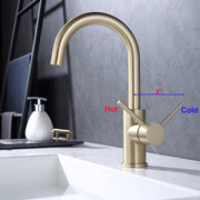 Bar Faucet Gold Single Hole, Brushed Gold Single Handle Bar Sink Faucet 1 Hole, Bar Prep Sink Faucet