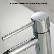 Bathroom Faucet Chrome Single Hole, Single Handle Bathroom Faucets for Sink with Pop Up Drain Assembly and 6 inch Deck Plate